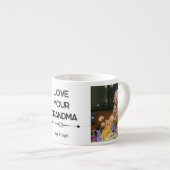 おばあちゃんモダン用フォトコラージュマグカップ エスプレッソカップ (正面右)