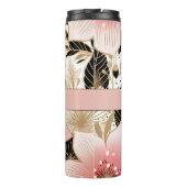 おばあちゃんモダン白ピンクのクリスマスフラワー タンブラー (裏面)