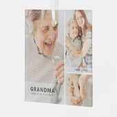 おばあちゃんモダン記念幾何写真集 ガラスオーナメント (正面左)