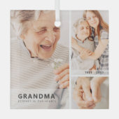 おばあちゃんモダン記念幾何写真集 ガラスオーナメント (正面)