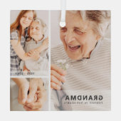 おばあちゃんモダン記念幾何写真集 ガラスオーナメント (裏面)