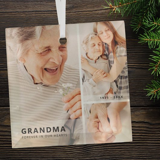 おばあちゃんモダン記念幾何写真集 ガラスオーナメント