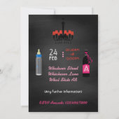 おばあちゃんモダン赤ちゃんシャワー黒板招待状 招待状 (裏面)