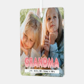 おばあちゃんモダン2フォトクリスマスメタルオーナメント メタルオーナメント (正面左)