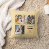 おばあちゃんモダン3フォトコラージュカスタムギフト クッション (ブランケット)