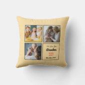 おばあちゃんモダン3フォトコラージュカスタムギフト クッション (裏面)