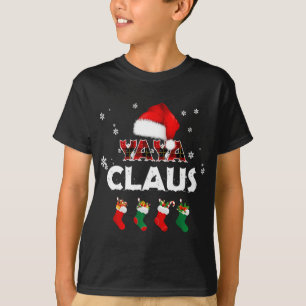 おばあちゃんヤヤクロースサンタおもしろいハットクリスマスパジャム Tシャツ