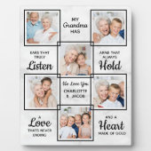 おばあちゃんユニーク写真コラージュ フォトプラーク (正面)