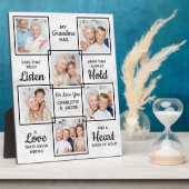 おばあちゃんユニーク写真コラージュ フォトプラーク (側面)
