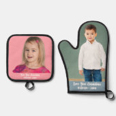 おばあちゃんラブキッズカスタム写真 鍋つかみ&鍋敷きセット (正面)