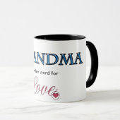 おばあちゃんラブコーヒーマグのための別の単語 マグカップ (正面右)