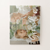 おばあちゃんラブスクリプトパーソナライズされたギフト ジグソーパズル (縦)