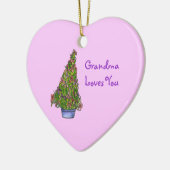 おばあちゃんラブユーアイリスオーナメント セラミックオーナメント (左)