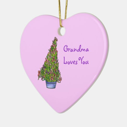 おばあちゃんラブユーアイリスオーナメント セラミックオーナメント (左)