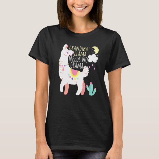 おばあちゃんラマかわいいラマが必要 Tシャツ (正面)