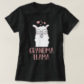 おばあちゃんラマかわいい祖母のプレゼント Tシャツ (デザイン正面)