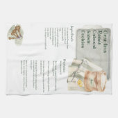 おばあちゃんレシピ |オートミールCookie パーソナライズされた キッチンタオル (横)