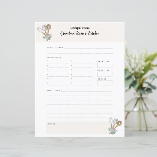 おばあちゃんレシピ |国のパーソナライズされたレシピ (スタンド正面)