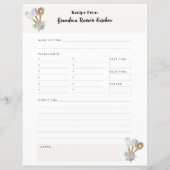 おばあちゃんレシピ |国のパーソナライズされたレシピ (正面)