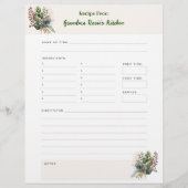 おばあちゃんレシピ |素朴パーソナライズされたレシピ (正面)