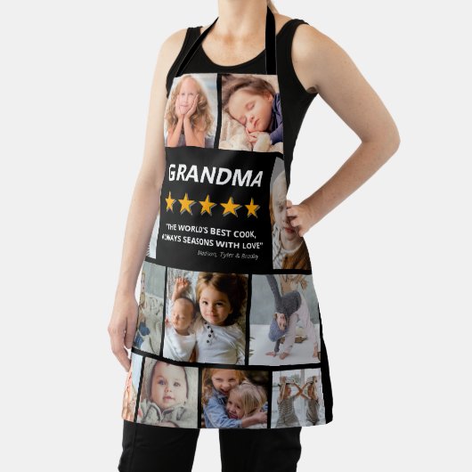 おばあちゃんレビュー写真コラージエプロン エプロン (インサイチュ)