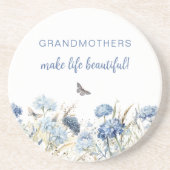 おばあちゃんワイルドフラワーダスティブルーマザーズデイ コースター (正面)