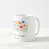 おばあちゃんワイルドフラワーマグ | カスタム年 – コーヒーマグカップ (正面右)