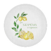 おばあちゃん与え絞りイエローレモン カッティングボード (正面)