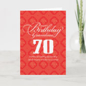 おばあちゃん中国の「長寿」 70誕生日カード カード (正面)