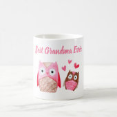 おばあちゃん今まで可愛いフクロッパーソナライズされたク コーヒーマグカップ (中央)