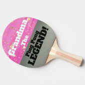 おばあちゃん伝説スマックトークピンクシルバーゲーム 卓球ラケット (横)