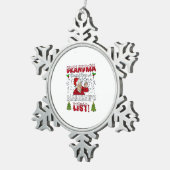 おばあちゃん保は一列にいけなない スノーフレークピューターオーナメント (右)