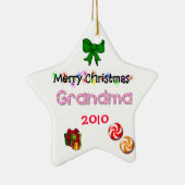 おばあちゃん写真クリスマスオーナメント セラミックオーナメント (右)
