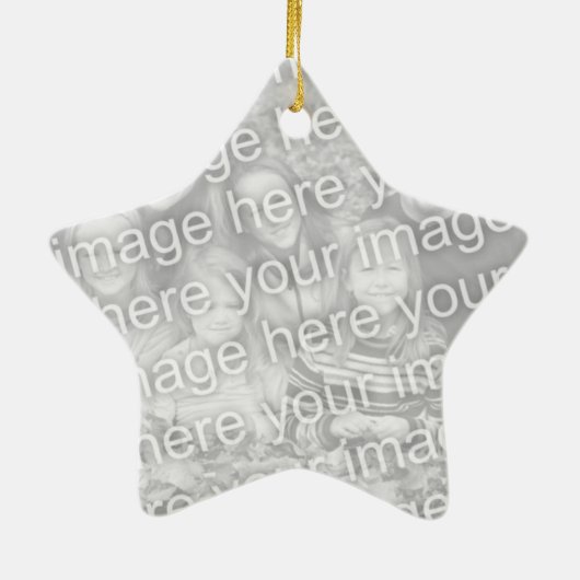 おばあちゃん写真クリスマスオーナメント セラミックオーナメント (裏面)