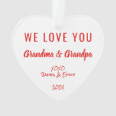 おばあちゃん写真クリスマス オーナメント (裏面)