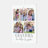 おばあちゃん写真クリスマス メタルオーナメント (正面左)