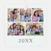 おばあちゃん写真クリスマス メタルオーナメント (裏面)