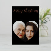 おばあちゃん写真クリスマス 箔シーズンカード (立ち正面)