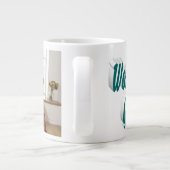 おばあちゃん写真グリーンタイポグラフィマザーズの日 ジャンボコーヒーマグカップ (裏面)