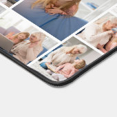 おばあちゃん写真コラージグリッドブルーホワイトグランドキッズ デスクマット (コーナー)