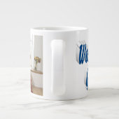 おばあちゃん写真シーブルータイポグラフィマザーズの日 ジャンボコーヒーマグカップ (裏面)