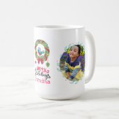 おばあちゃん写真マグカップ – クリスマスプレゼント孫写真 コーヒーマグカップ (正面右)