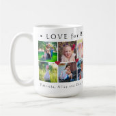 おばあちゃん写真数々の好きシンプルかわいいハート コーヒーマグカップ (左)