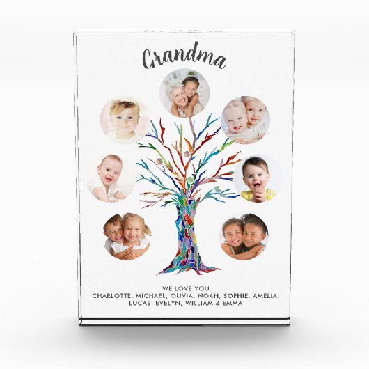 おばあちゃん写真記念フォトブロック フォトブロック (正面)