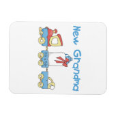 おばあちゃん列車の新しいプレゼント マグネット (横)