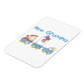 おばあちゃん列車の新しいプレゼント マグネット (左側)