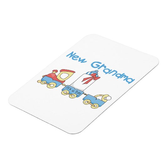 おばあちゃん列車の新しいプレゼント マグネット (左側)