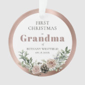 おばあちゃん初のクリスマスフォトギフト オーナメント (正面)