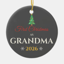 おばあちゃん初のクリスマス 2026 セラミックオーナメント