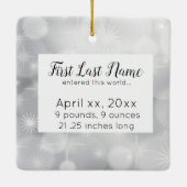 おばあちゃん初めてのクリスマスフォトオーナメント-男の赤ちゃん セラミックオーナメント (裏面)